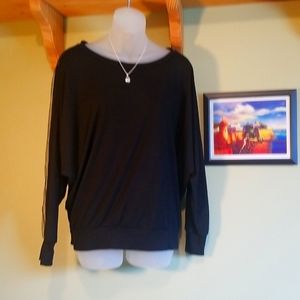 Womens Colors Bat Wing  Long Sleeve Shirt